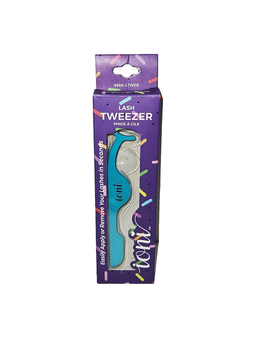 Ioni Tweezers False Eyelash Extension - Turquoise Color - Lash Applicator Tool